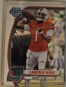 2024 Bowman University Chrome #38 Cameron Ward — front