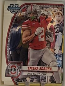 2024 Bowman University Chrome #70 Emeka Egbuka — front