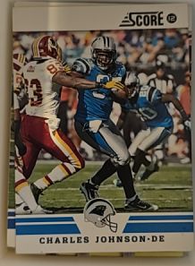 2012 Score #108 Charles Johnson Carolina Panthers — front
