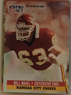 1991 Pro Set #828 Bill Maas — front