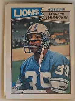 1987 Topps #322 Leonard Thompson Detroit Lions — front