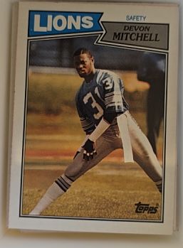 1987 Topps #327 Devon Mitchell Detroit Lions — front