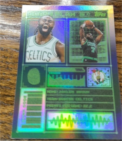 2025-26 Topps #SS-25 Jaylen Brown Scan And Slam Rainbow Foil - Boston Celtics — front