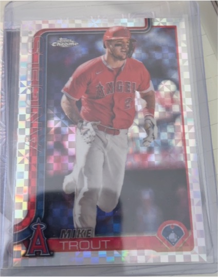 2025 Topps Chrome #100 Mike Trout — front