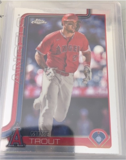 2025 Topps Chrome #100 Mike Trout — front