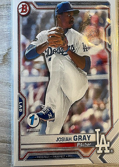 2021 Bowman 1st Edition Josiah Gray — front