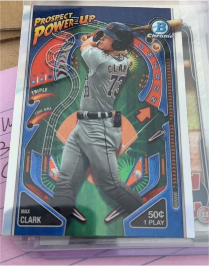 2024 Bowman Chrome Prospect Power-Up #PP-12 Max Clark — front