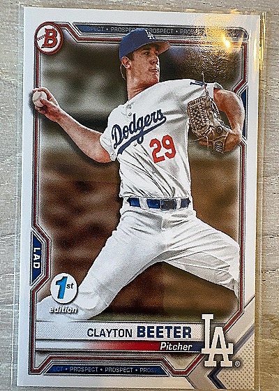 2021 Bowman 1st Edition #BFE-16 Clayton Beeter — front