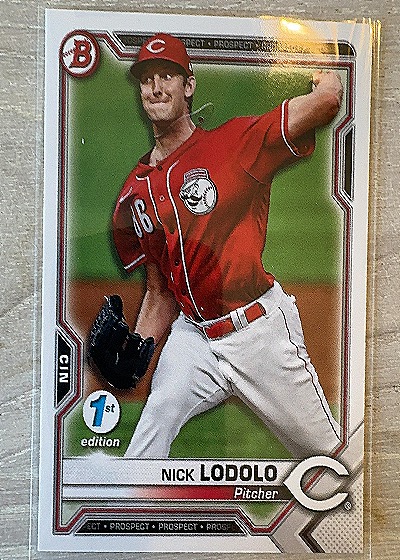 2021 Bowman 1st Edition #BFE-20 Nick Lodolo — front