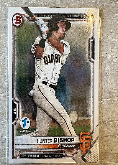 2021 Bowman 1st Edition #BFE-18 Hunter Bishop — front