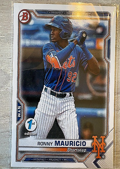 2021 Bowman 1st Edition #BFE-23 Ronny Mauricio — front