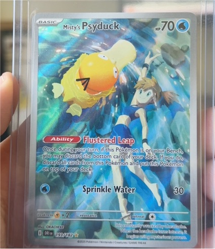 2025 Pokemon Destined Rivals #193/182 Misty's Psyduck Illustration Rare — front
