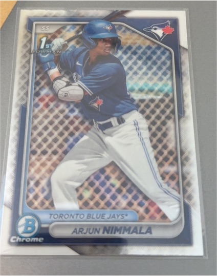 2024 Bowman Chrome Prospects #BCP-142 Arjun Nimmala — front