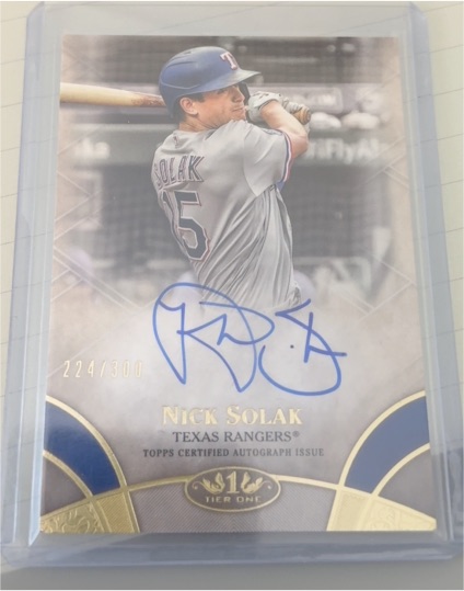 2019 Topps Tier One #15 Nick Solak — front