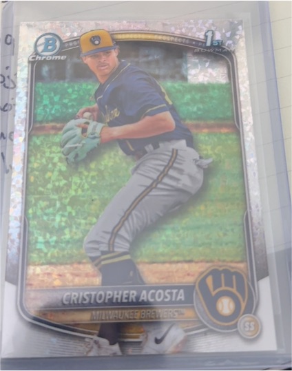 2025 Bowman Chrome #BCP-176 Cristopher Acosta — front