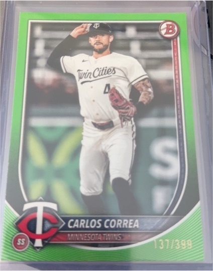 2025 Bowman #73 Carlos Correa — front