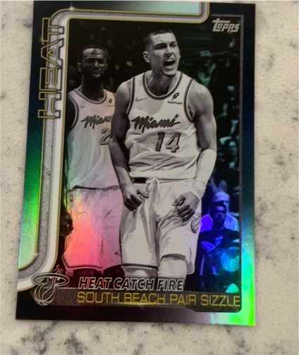 2025-26 Topps Basketball #284 Tyler Herro Heat Catch Fire Blackout Miami Heat — front