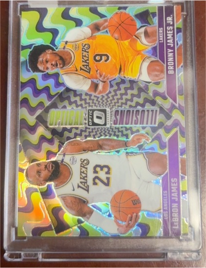 2024-25 Donruss Optic Optical Illusions #2 LeBron James / Bronny James Jr. — front