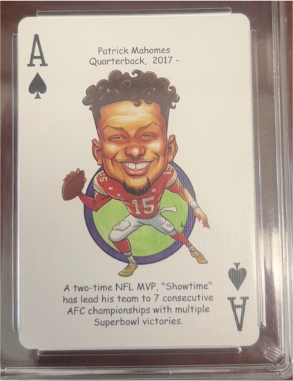 2017 Hero Decks Ace of Spades Patrick Mahomes — front