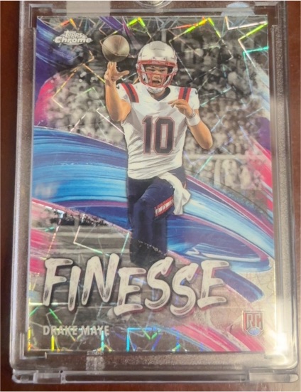 2024 Topps Chrome #F-2 Drake Maye Finesse — front