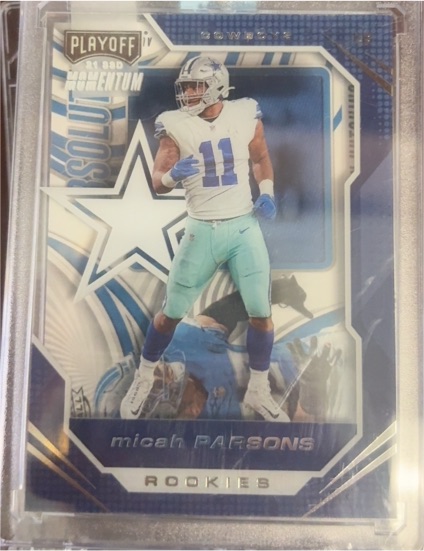 2021 Panini Chronicles Playoff Momentum Rookies #PMR-35 Micah Parsons — front