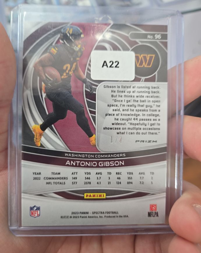 2023 Panini Spectra #96 Antonio Gibson — front