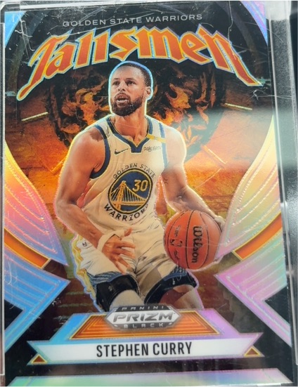 2024-25 Panini Prizm Black #7 Stephen Curry Talismen Silver — front