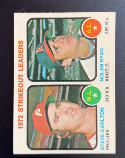 1973 Topps #67 Strikeout Leaders Nolan Ryan / Steve Carlton — front