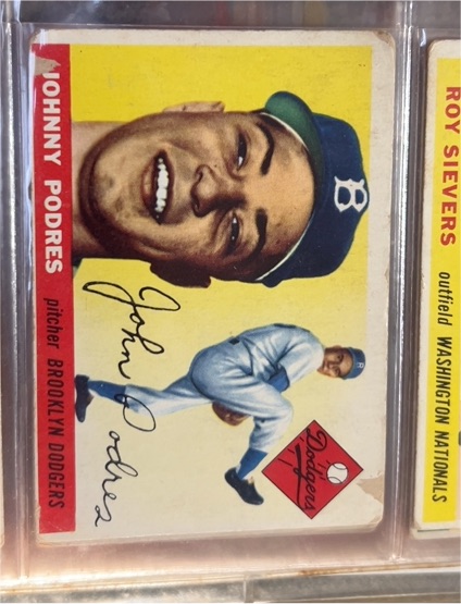 1955 Topps #25 Johnny Podres — front