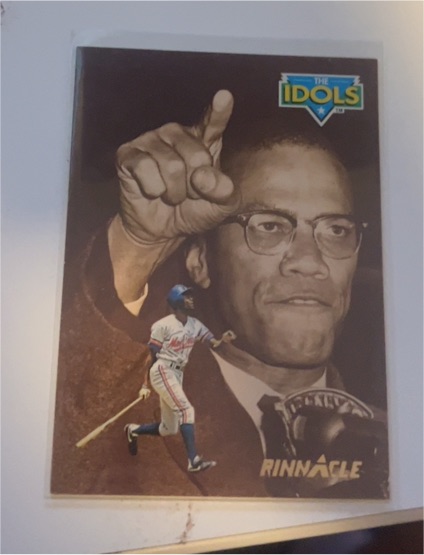 1993 Pinnacle #302 Delino DeShields / Malcolm X The Idols — front
