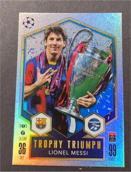 2024 Topps Match Attax UEFA Champions League #438 Lionel Messi Trophy Triumph — front