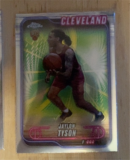 2024-25 Topps Chrome #168 Jaylon Tyson Cleveland Cavaliers Rookie — front