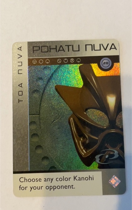 2001 LEGO Bionicle McDonald's Promo #02 Pohatu Nuva — front