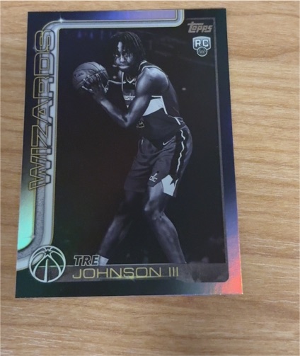 2025-26 Topps Basketball #206 Tre Johnson III Blackout RC — front