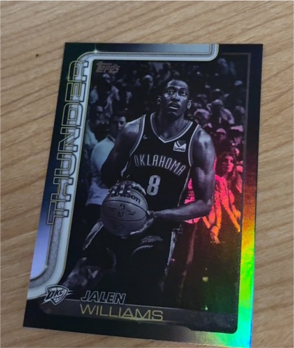 2025-26 Topps #116 Jalen Williams Blackout — front