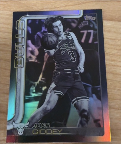 2025-26 Topps #35 Josh Giddey Blackout — front