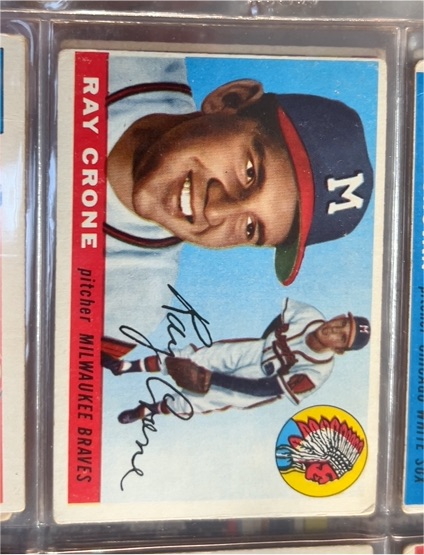 1955 Topps #149 Ray Crone Milwaukee Braves — front