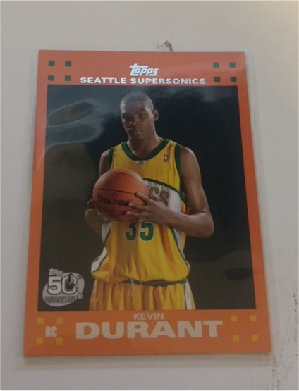 2007-08 Topps #2 Kevin Durant Rookie Card Seattle SuperSonics — front