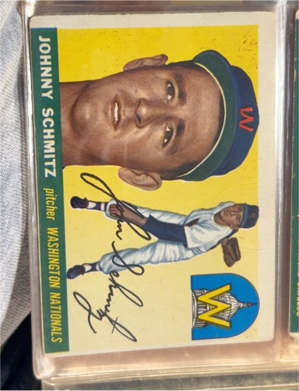 1955 Topps #159 Johnny Schmitz — front