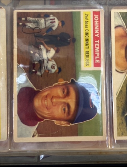 1956 Topps #212 Johnny Temple — front