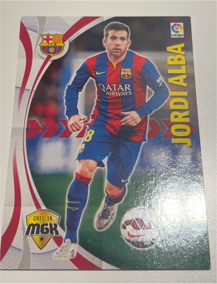 2015-16 Panini MGK #Jordi Alba FC Barcelona — front