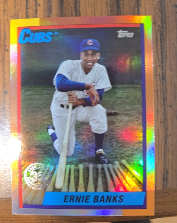2025 Topps Update 1990 Foil Insert #U90-29 Ernie Banks — front