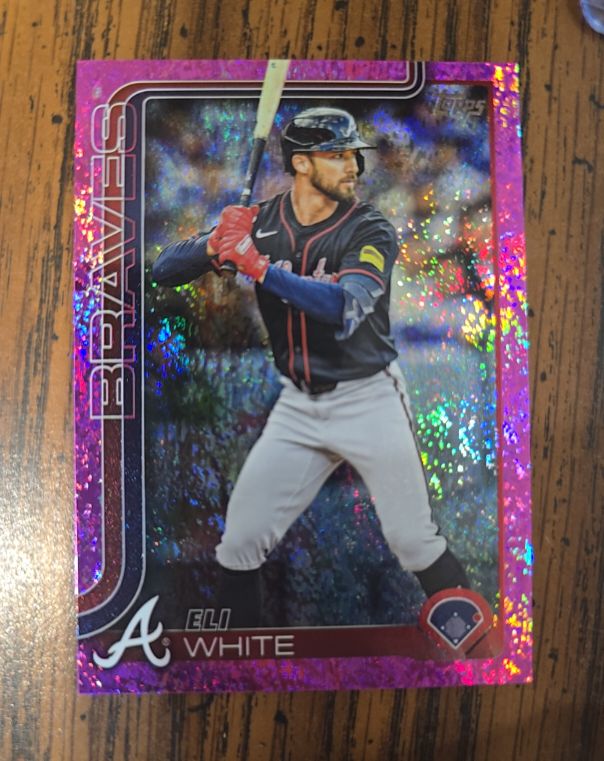 2025 Topps Eli White Pink Sand Glitter Parallel — front