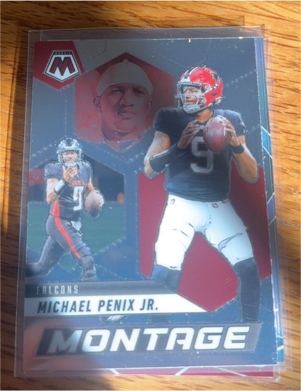 2025 Panini Mosaic #21 Michael Penix Jr. Montage — front