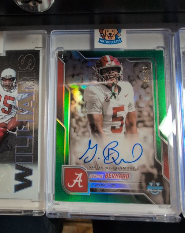 2025 Bowman Chrome U #BCA-GB Germie Bernard Refractor Auto — front