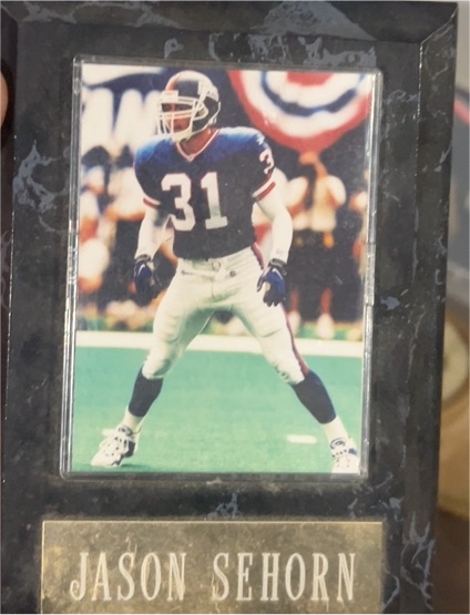 1990 Unknown Jason Sehorn #31 New York Giants — front