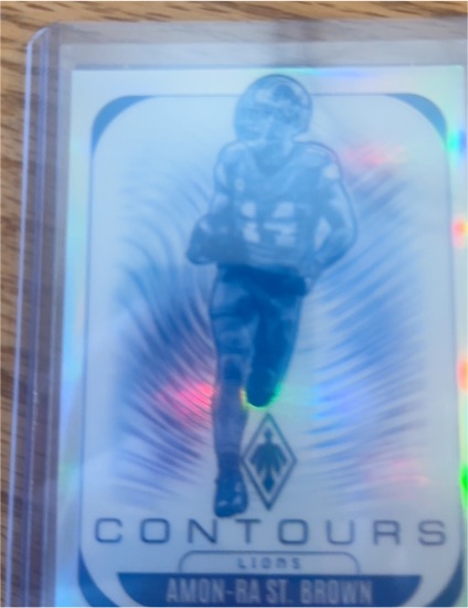 2025 Panini Phoenix #11 Amon-Ra St. Brown Contours Silver — front
