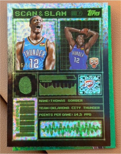 2025-26 Topps #SS-40 Thomas Sorber Scan and Slam Rookie RC — front
