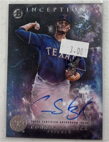 2016 Bowman Inception Prospect Autographs #PA-CSA Connor Sadzeck — front