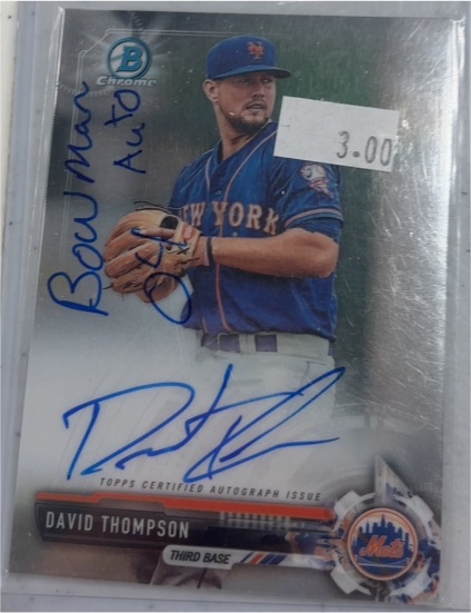 2017 Bowman Chrome #CPA-DT David Thompson — front